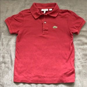 Lacoste Boys’ Burgundy Polo Shirt
